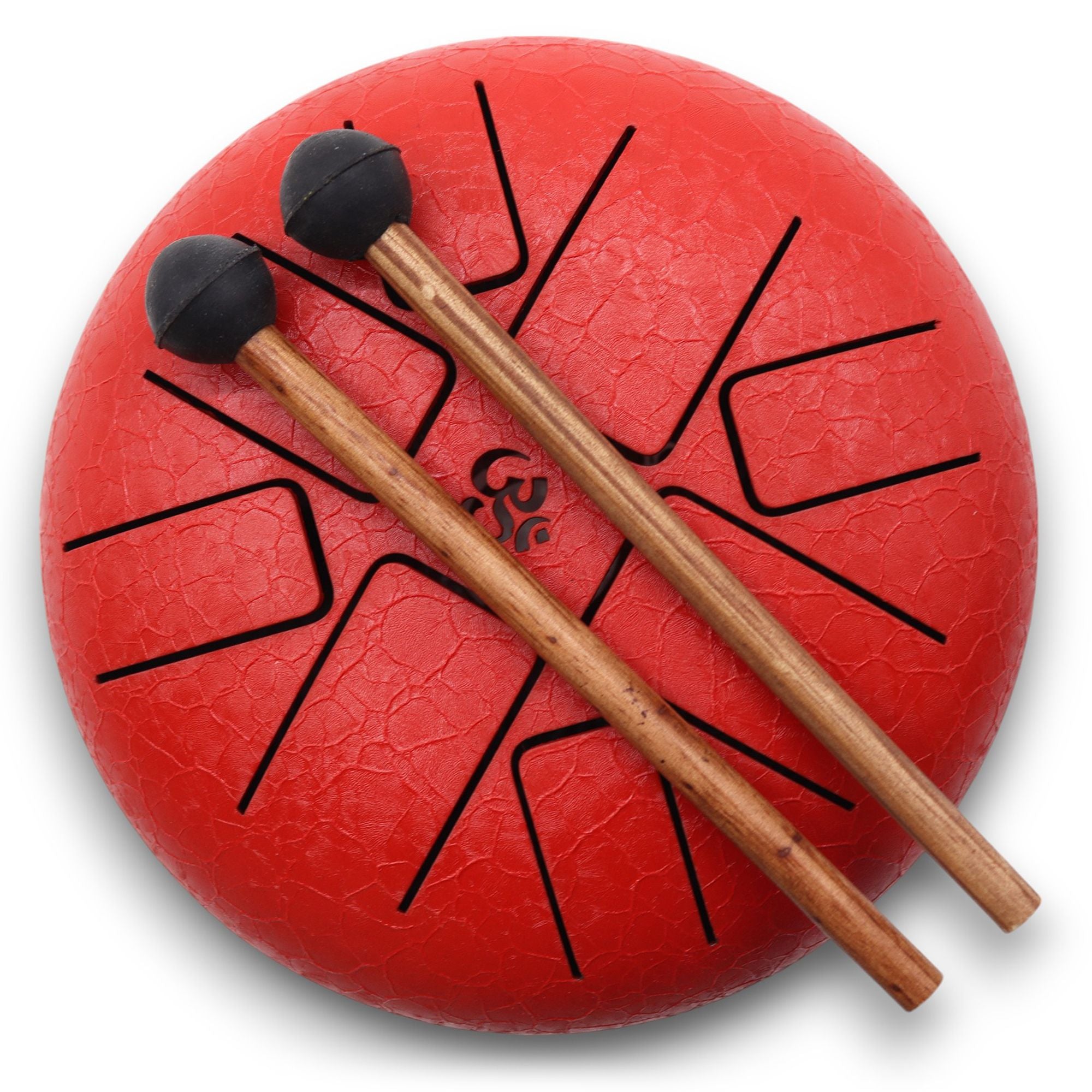 Hapi Tongue Drum 22×16 cm – Om Red | Serene Sound