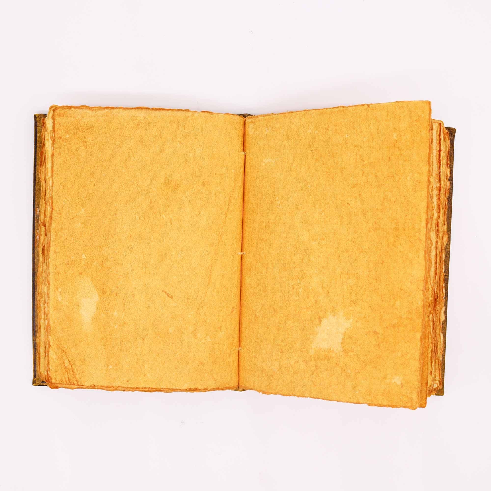 Heafty Coffee Tan Book - Zinc Owl Decor - 200 Deckle Edges Pages