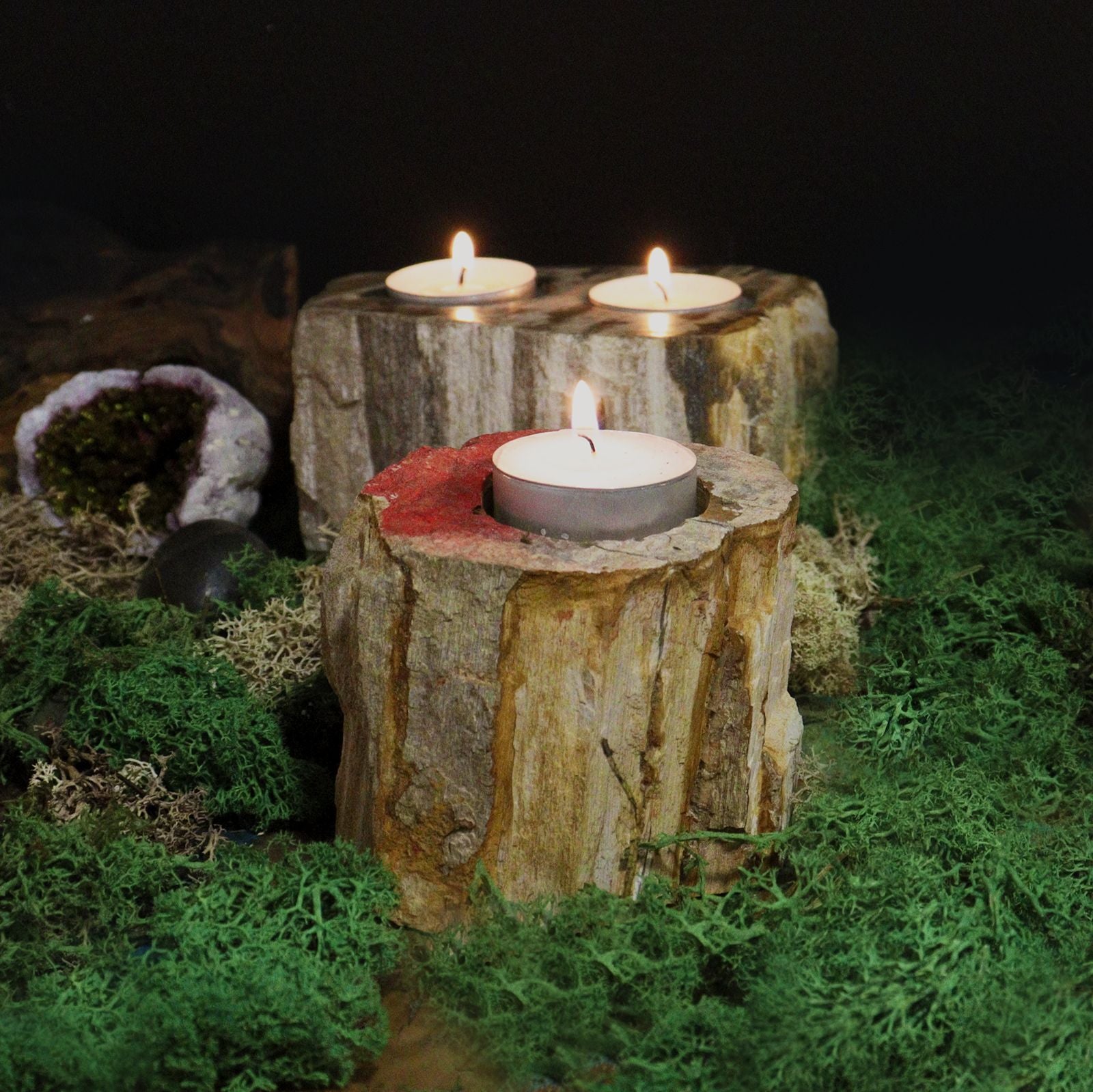 Handcrafted Wooden Single Candle Holder