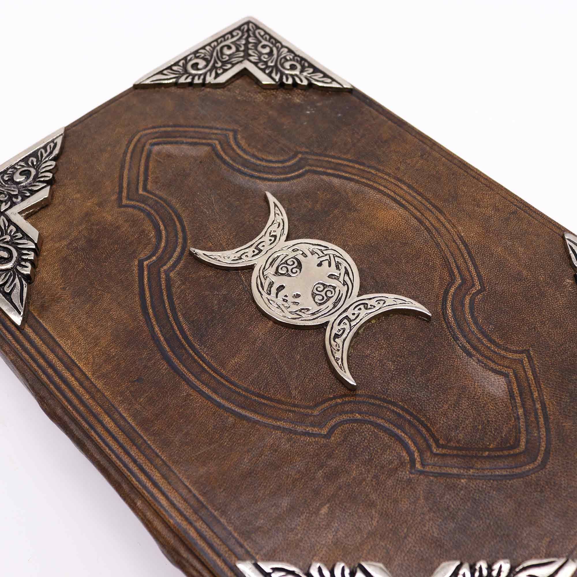 Big Brown Stunning Triple Moon Journal - 200 Deckle Edges Pages