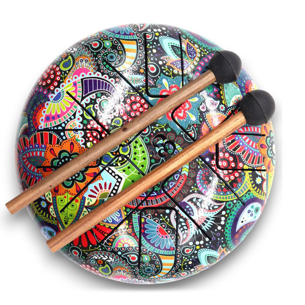 Hapi Tongue Drum 18 cm – Multicoloured Om | Uplifting Notes