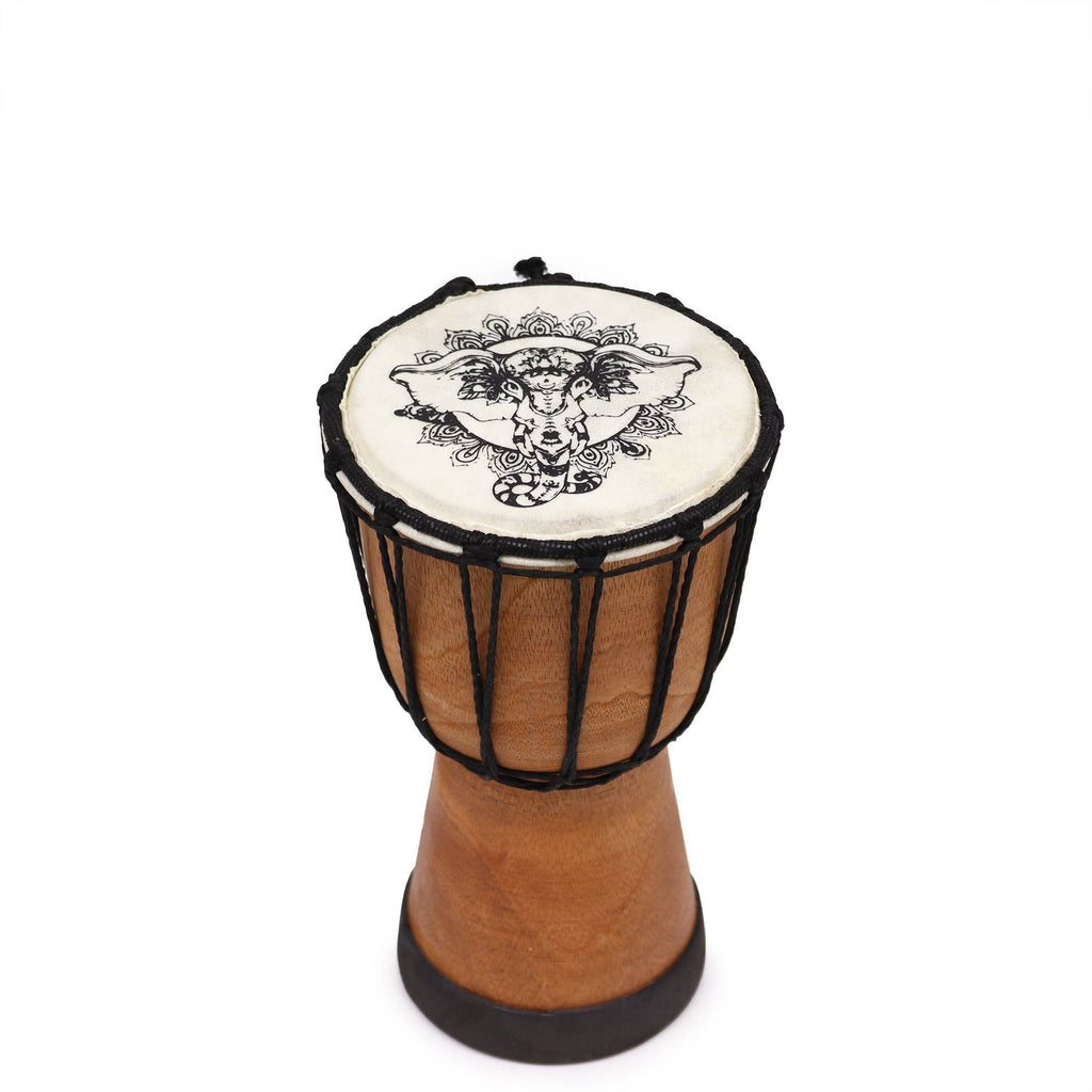 Djembe 12 cm – Elephant Motif | Tribal Rhythm