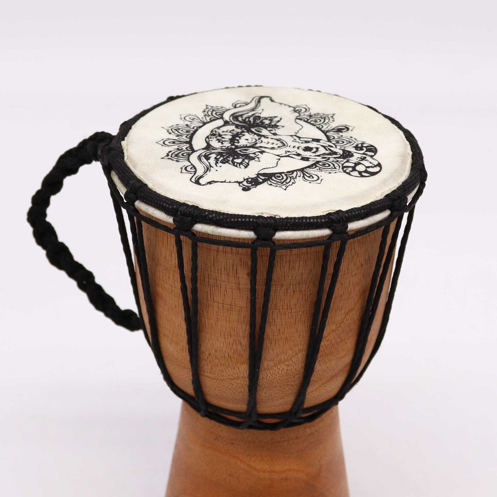 Djembe 12 cm – Elephant Motif | Tribal Rhythm
