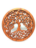 Tree of Life Carved Panel 40 cm – Love | Sacred Wall Art